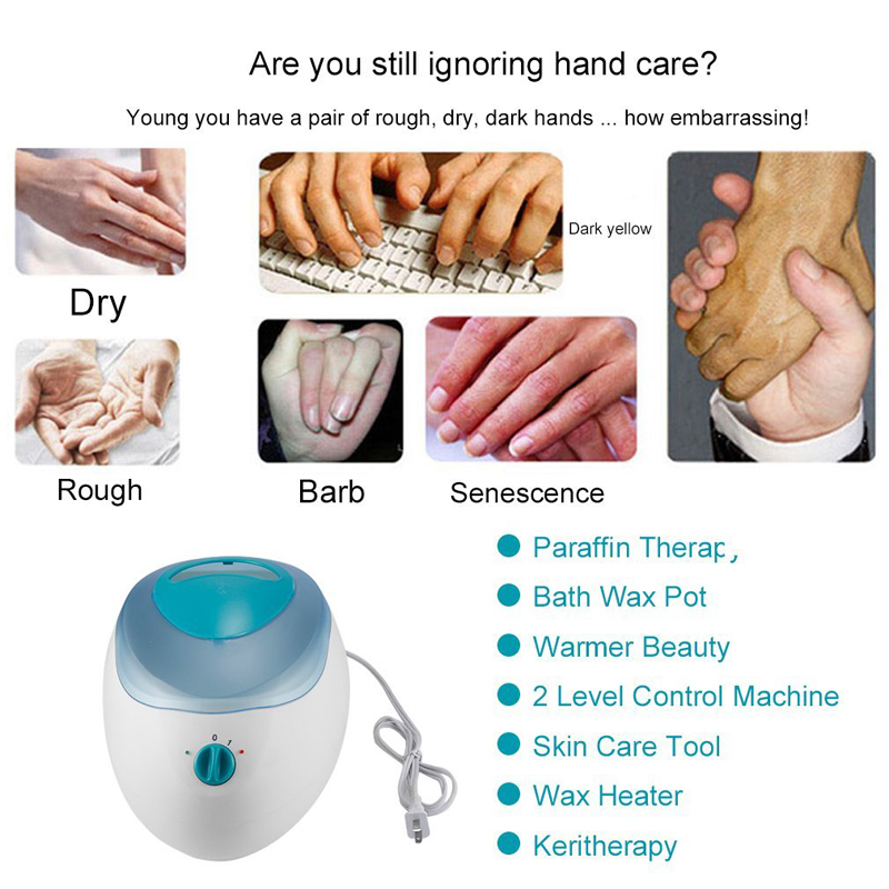 2.2L Wax Heater, Skin Care Tool 200W Paraffin Therapy Wax Warmer Pot Beauty 2 Level Wax Control Machine Feet Hand Care Set