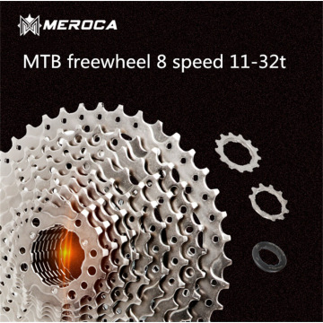MEROCA 8 Speed 11-32T MTB Bike Cassette Bicycle Freewheel Flywheel Moutain Bike Sprocket Cylcing Chrome-molybdenum steel