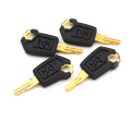 4PCS Black & Gold Heavy Equipment Ignition Loader Dozer Key For Caterpillar 5P8500 CAT Metal & Plastic