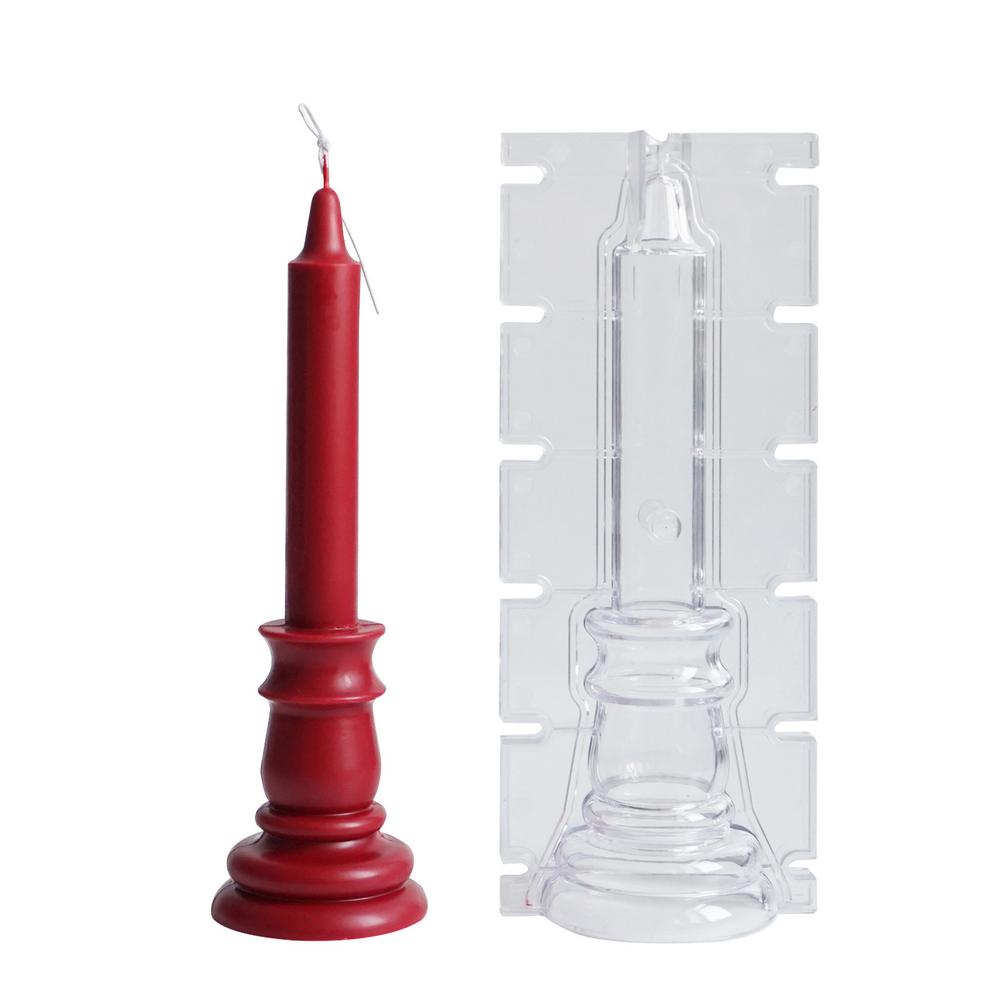 Retro Candle Holder Shape Candle Molds Unique European Style Candle Acrylic Plastic Wax Mold Decorative Candle Mold