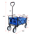 150lbs Toys Wagon for Kids Garden Cart Wheelbarrow Heavy Duty Folding Camping Rolling Dump Cart Outdoor Picnic Festival Trolley