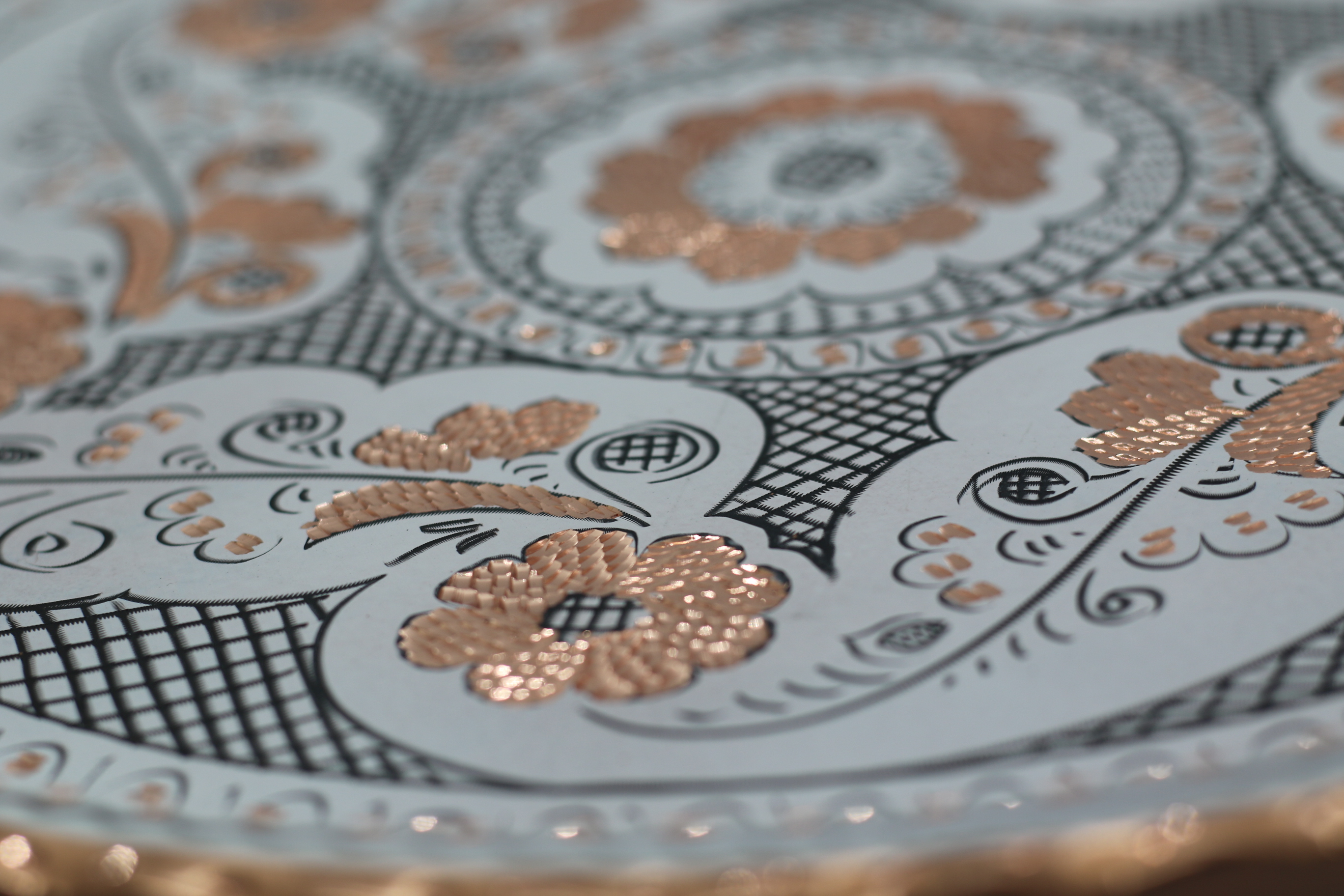 White Copper Tea Set Coffee Mug Ceramic Tea Cups Sugar Bowl Engraved Copper Plate Turkish Vintage Decor Copper Gift for Her