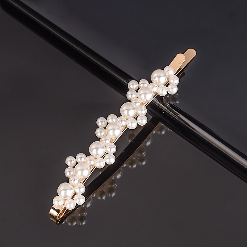 1 PC Handmade Pearls Hair Clips Pin for Women Fashion Geometric Flower Barrettes Headwear Girls Sweet Hairpins Hair Accessories
