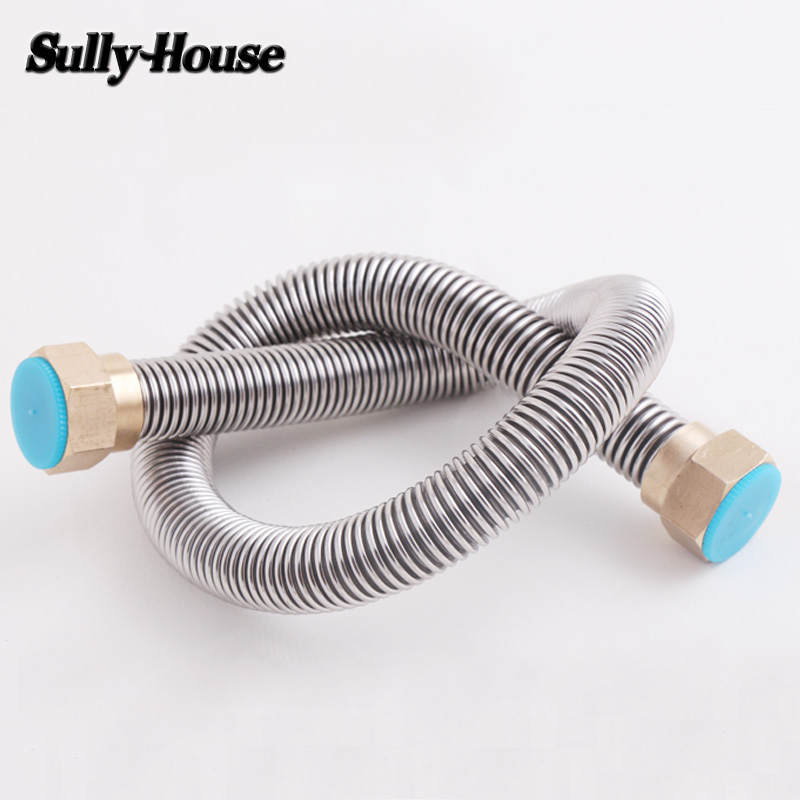 Sully House Brass Stainless Steel Basin&Toilet water weaved plumbing hose,bathroom heater connect corrugated pipes with wrench