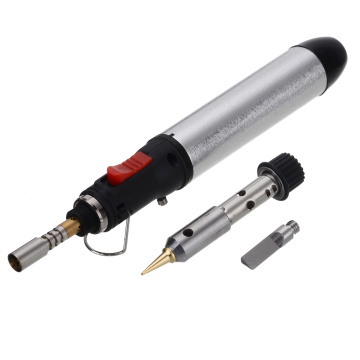 4 in 1 Gas Soldering Iron Kit Gas Soldering Iron Set Butane Cordless Welding Pen Torch Tool Kit For Welding Soldering
