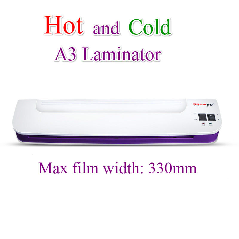 A3 Professional Thermal Office Hot And Cold Laminator Machine For Document Photo Blister Packaging Plastic Film Roll Plastificad