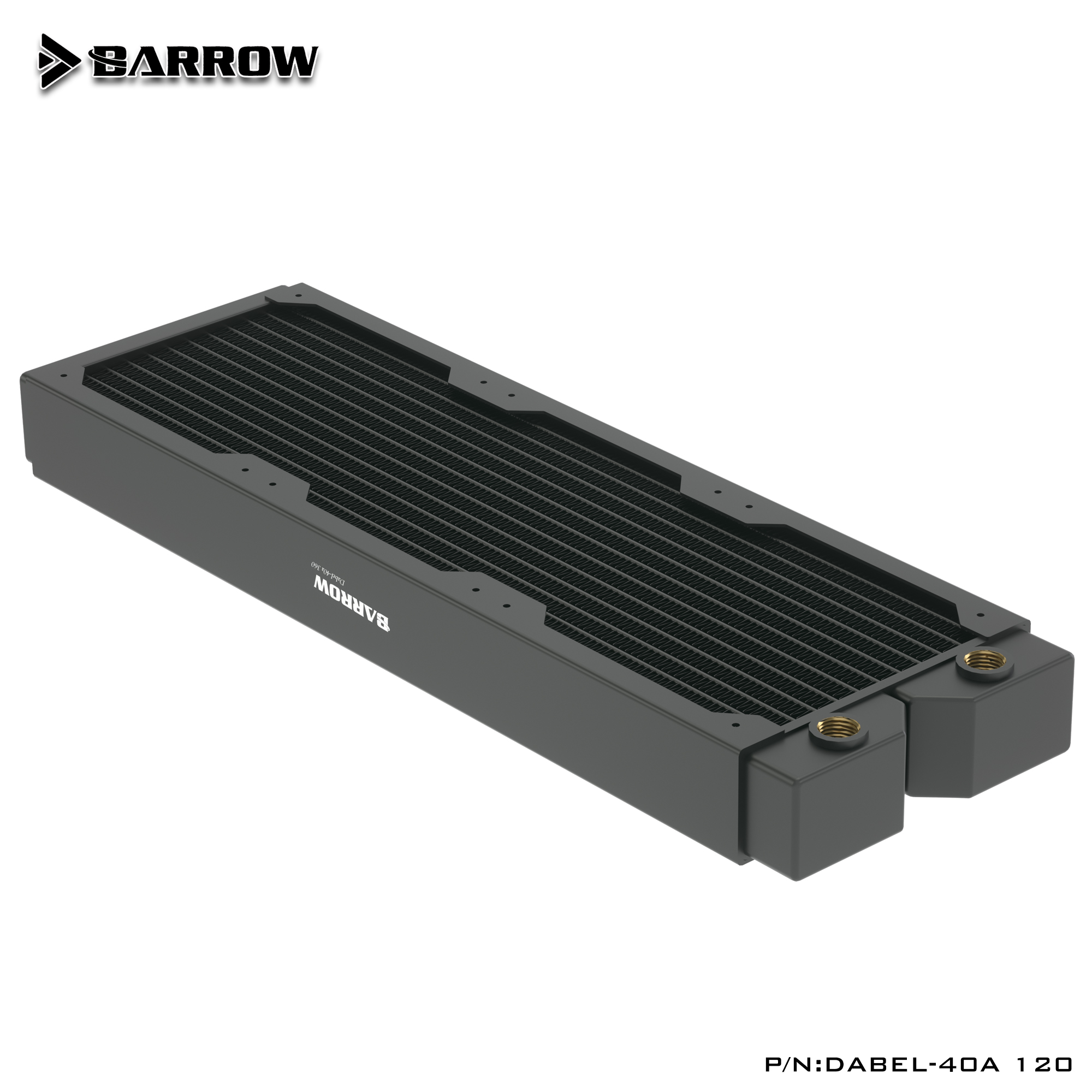 BARROW 40mm Thickness Copper 360mm Radiator Computer Water Discharge Liquid Heat Exchanger G1/4 Threaded use for 12cm Fans