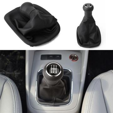 Black PU Leather 5 Speed Manual Car Gear Shift Knob Lever Gaiter Boot Cover Car Styling For VW PASSAT B5 Volkswage