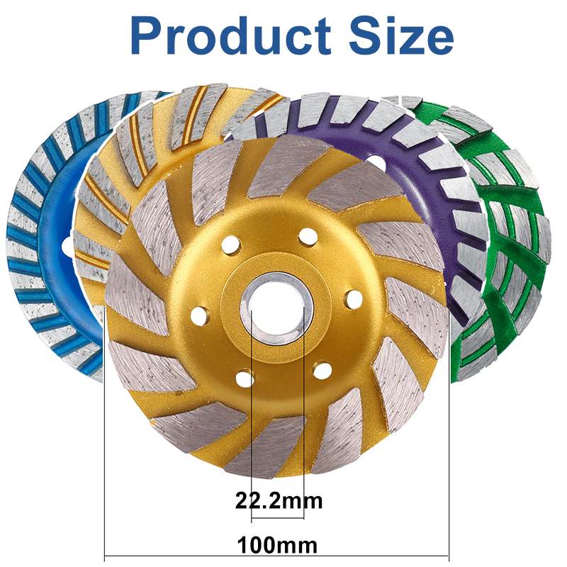 Durable 5 Type 4 Inch 100mm Diamond Grinding Wheel Disc Bowl Shape Grinding Cup Concrete Granite Stone Ceramics Tools