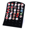 Boom Life New Snap Button Display Board Fit 24pcs & 60pcs 18mm Snap Buttons Jewelry Black Genuine Leather Display Holder