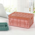 Plastic Folding Storage Container Basket Crate Box Stack Foldable Organizer Box Home Office Stationary Storage Container Box