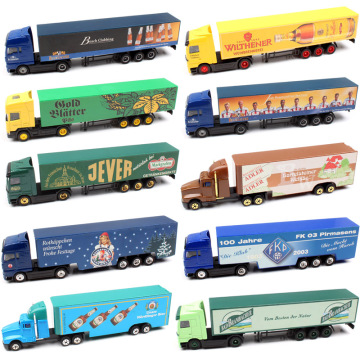 1/87 Scale Mini Small Germany Advertising AD Media container Cargo trailer tow Truck Diecasts & Toy Vehicles model Cars souvenir
