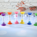 2/3min Creative Plastic Hourglasses with Suction Cup Teeth Brushing Sandglass Timer Children Time Toys Gift Home Decoration