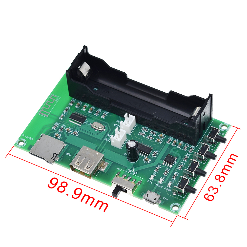 PAM8403 Bluetooth Amplifier audio Board 5W*2 Lithium Battery Singing Machine USB TF-Card Dual Channel Mini Speaker DIY