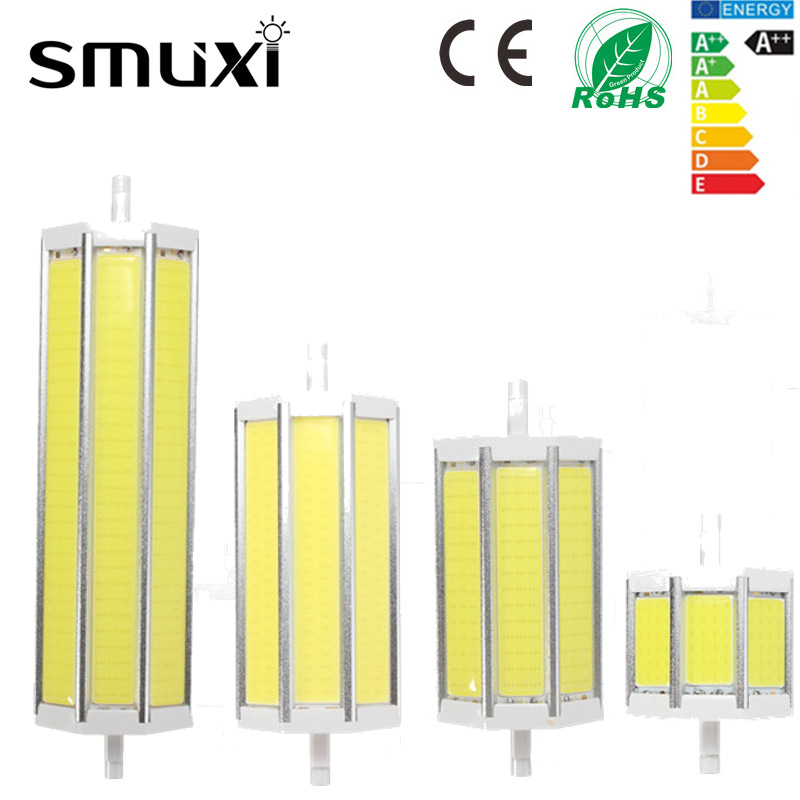 Smuxi Dimmable 10/15/20/25W R7S COB SMD LED Floodlight Spot Corn Light Bulb Lamp Pure Warm White 78/118/135/189mm AC85-265V