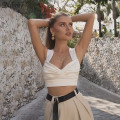 Nibber autumn wild Chiffon white crop tops women camisole2019 fashion street casual Sleeveless tee shirts Elegant tank top mujer