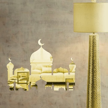 Mirror Stickers Wall Sticker Room Decoration Mural Ramadan Kareem Islamic Arabic Muslin Moon Mosque Mubarak Religion R210