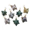 Fancy Jasper Merkaba Star Pendants for Necklace Jewelry