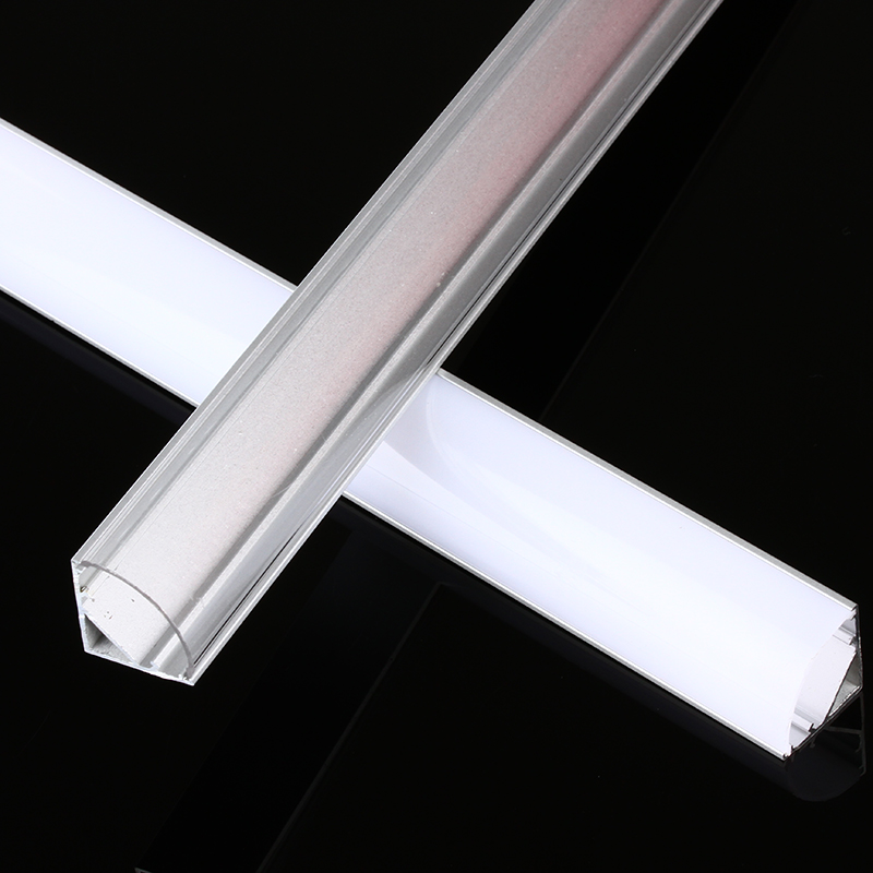 45 degree corner aluminum profile led strip light 50cm lamp holder for under cabinet show case rigid led strip channel