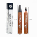 1PC New 5 Colors 3D Microblading Eyebrow Tattoo Pen 4 Fork Fine Sketch Liquid Eyebrow Pencil Waterproof Eyebrow Tint Makeup Tool