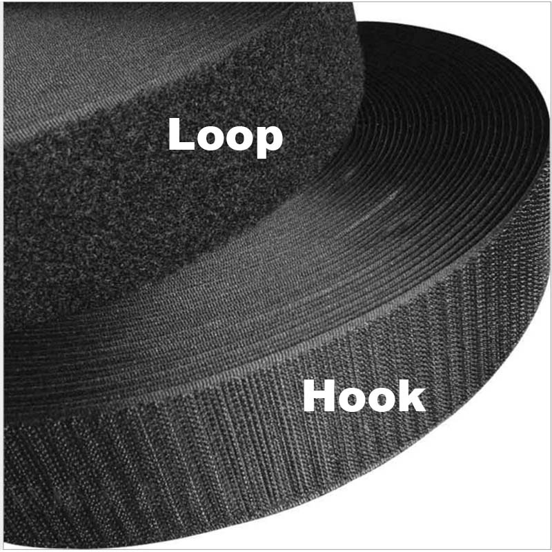 10m hook +10m loop black velcros no adhesive hook and loop fastener tape sewing magic tape sticker velcroing strap couture strip