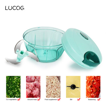 LUCOG Powerful Household Meat Grinder Hand-power Food Chopper Mincer Mixer Blender to Chop Meat Fruit Vegetable Nuts Herbs