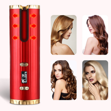 Cordless Automatic Hair Curler USB Rechargeable Auto Rotating Curling LED Display For Curly Machine Or Waves Hair Curling Iron