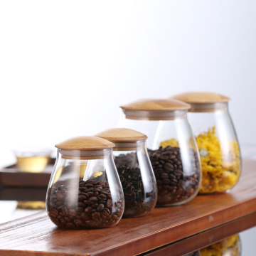 Creative Candy Jar Spices Borosilica Glass Jars With Lid Sealed Kitchen Storage Bottle Coffee Sugar Bulk Container ZM1014