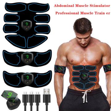 Abdominal Muscle Stimulator ABS EMS Trainer Body Toning Fitness USB Rechargeable Muscle Toner Workout Machine Men Women Training