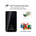 CACAZI Self-powered Waterproof Wireless Doorbell No Battery LED Light 200M Home Cordless Bell EU Plug 1 2 Button 1 2 3 Receiver