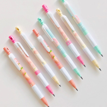 4 pcs/lot Cute Sweet Peach Images Mechanical Pencil Student Automatic Pencil School Office Supply Escolar Papelaria