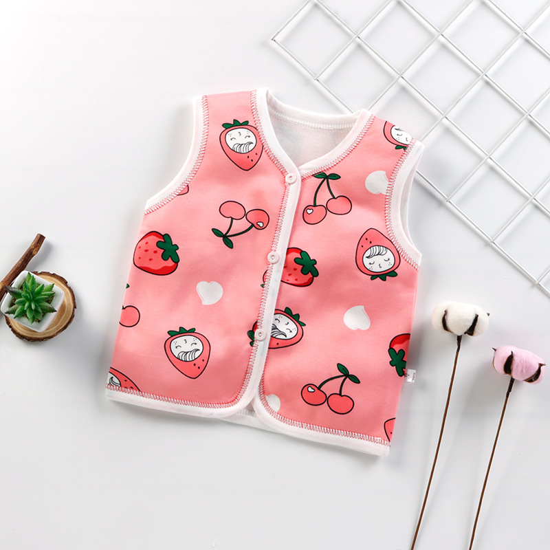toddler baby sweater vest girl cartoon printed kids jacket winter and fall clothes 2020 Children's velvet warm thick waistcoat