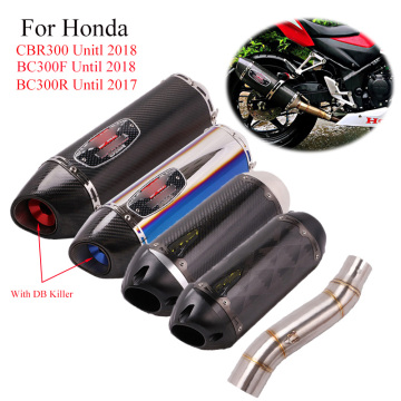 Motorcycle Whole set Exhaust Pipe For Honda CBR300 CB300F CB300R Exhaust Modified Middle Pipe Connect Exhaust Tip Muffler Slip