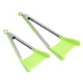 Silicone Kitchen Spatula Tongs Clip Non-stick Heat Resistant Shovel Stainless Steel Handle For Pan Kitchen Utensil Tools