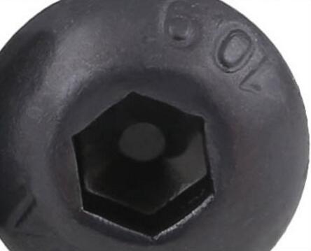 m5 screw free Shipping 100pcs M5x10 mm M5 screw yuan cup Half round pan head black m5 bolt carbon Steel Hex Socket Head Cap