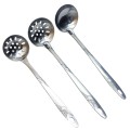 Stainless Steel Soup Ladle and Slotted Spoon