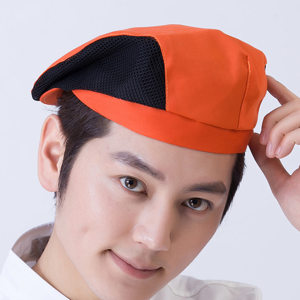 New Chef Uniforms Mesh Cafe Bar Waiter Beret Restaurant Kitchen Workwear Chef Hats Baking Caps Men Women Breathable Forward Caps