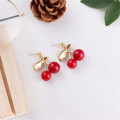 YOBEST Sweet fruit fresh cherry ear drop female fashion youth beautiful girl students earrings