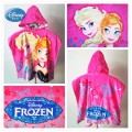 Disney Cartoon Rose Princess Girls Baby Hooded Bath Towel Cotton% 55X115CM Kids Gift Beach Towel Swimming Washing Poncho Cloak