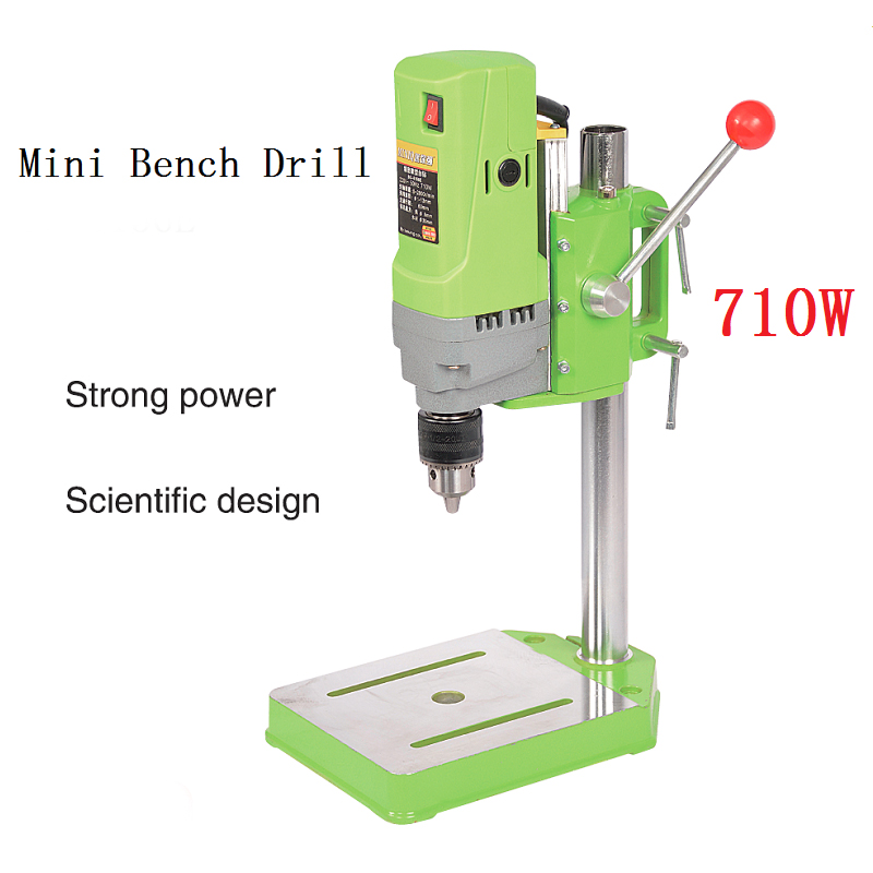 Electric bench drill 710W Mini drill Press Variable Speed 1-13mm drilling For DIY Wood Metal Electric Tools 220V