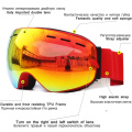 UV400 Anti-fog Double Layers Ski Goggles Big Lens Ski Mask Glasses Skiing Snow Snowboard Eyewear Mirror Polarize Goggles for men