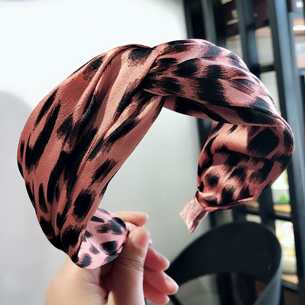 2020 Leopard Hairbands Women Bow Cross Twist Knot Headbands Girls Hair Hoop Headwear Turban Fashion Hair Accessories