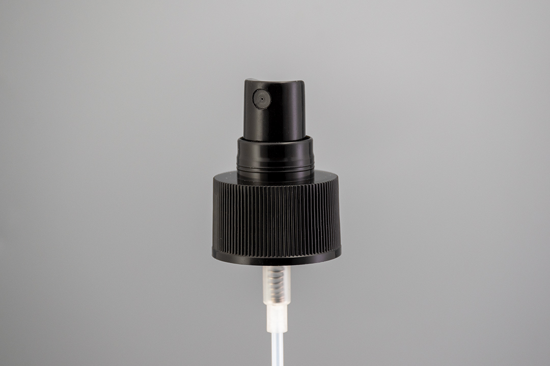 28/410 Black Ribbed Fine Mist Sprayer
