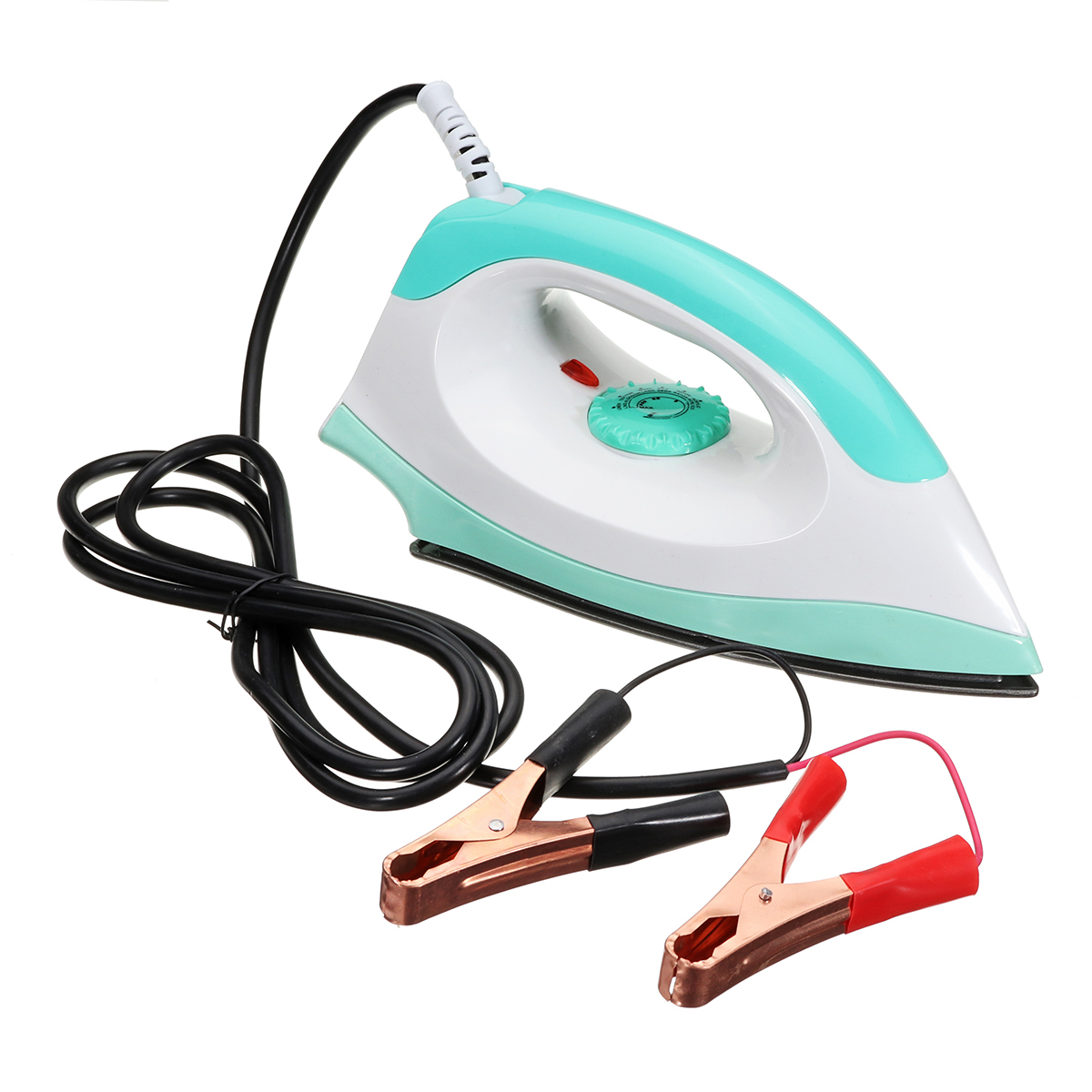 12V 150W 50Hz Portable Electric Clothes Handheld Dry Iron Non-stick Soleplate For Camper Travel Outdoor Automatically Adjust