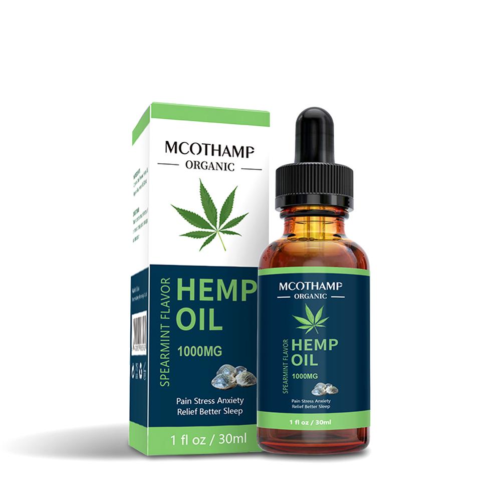 New arrival 30ML Natural Pure Hemp Seeds 1000mg essential Oil Drop effective for Body pain and anti-anxiety sleep better & relax