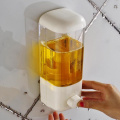 1pc Mini Wall-Mounted Suction Cup Lotion Container Hand Clean Liquid Soap Dispenser Single-Head Manual Shampoo Bathroom Supplies