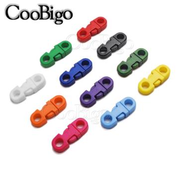 12pcs Colorful 2 Hole 5mm Safety Clasp Straight Side Release Buckle For Necklace Paracord Bracelet Dog Collar Rope Accessories