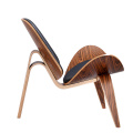 Furgle Replica Black Palisander Lounge Shell Chair Nordic Creative Simple Designer Single Sofa Chair Smile Airplane Chair