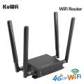 KuWfi Original 300Mbps Wireless Router CAT6 4G LTE CPE Uklocked FDD/TDD SIM Card Router With 4G Modem Up to 32Wifi Users