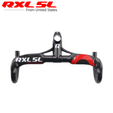 RXL SL Carbon Bicycle Handlebar 1-1/8" UD Matte/Glossy Road Bike Drop Bar Black/Red Integrated Handlebars